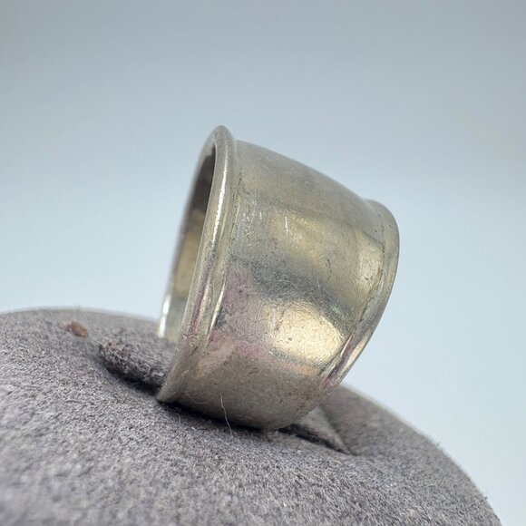 VTG Solid Sterling Silver 925 Tapered Cigar Band Ring Size 6.25 - Picture 4 of 13